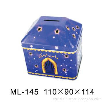house shaped money tin box